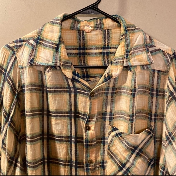 EUC🔹️Med Free People Hand Dyed Oversized Button-down - Picture 2 of 7
